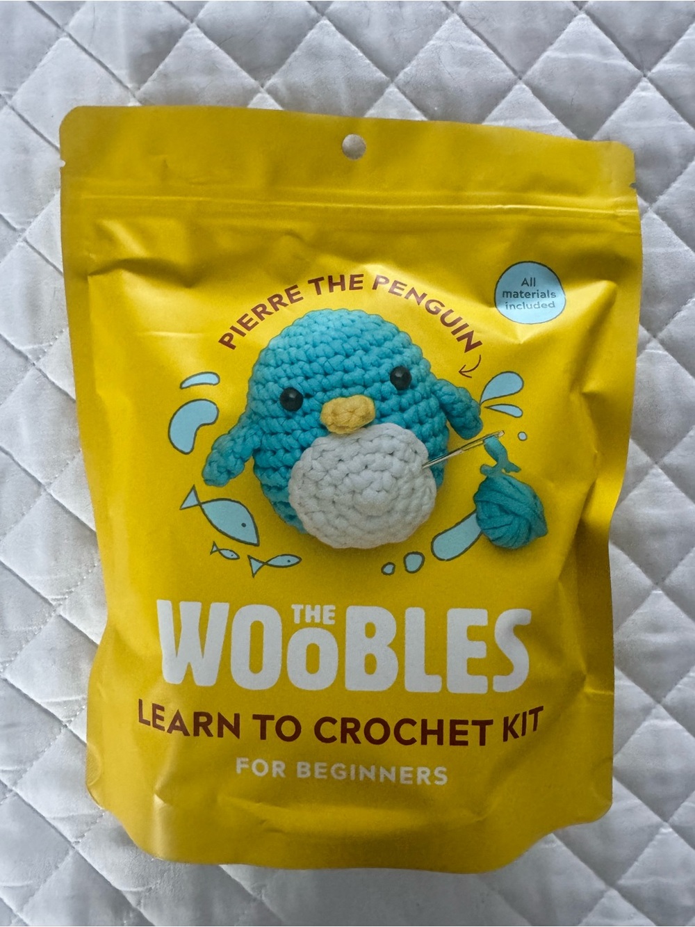 The Woobles Pierre the Penguin Crochet Kit - Blue